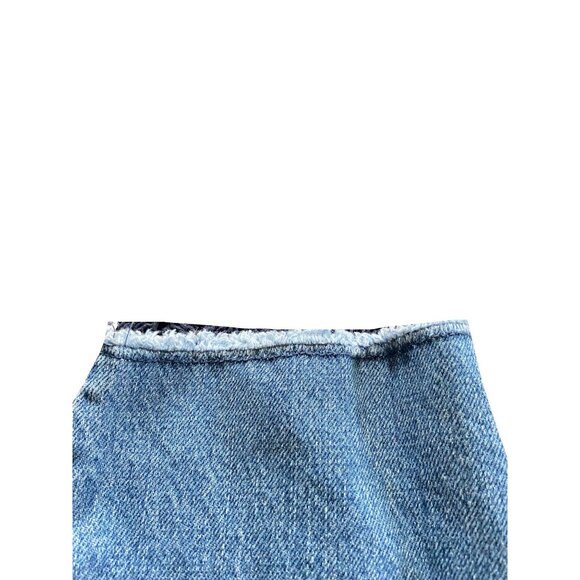 Old Navy Girls High Rise Slouchy Straight Leg Raw Hem Jeans Blue Size 10 School - Picture 5 of 10